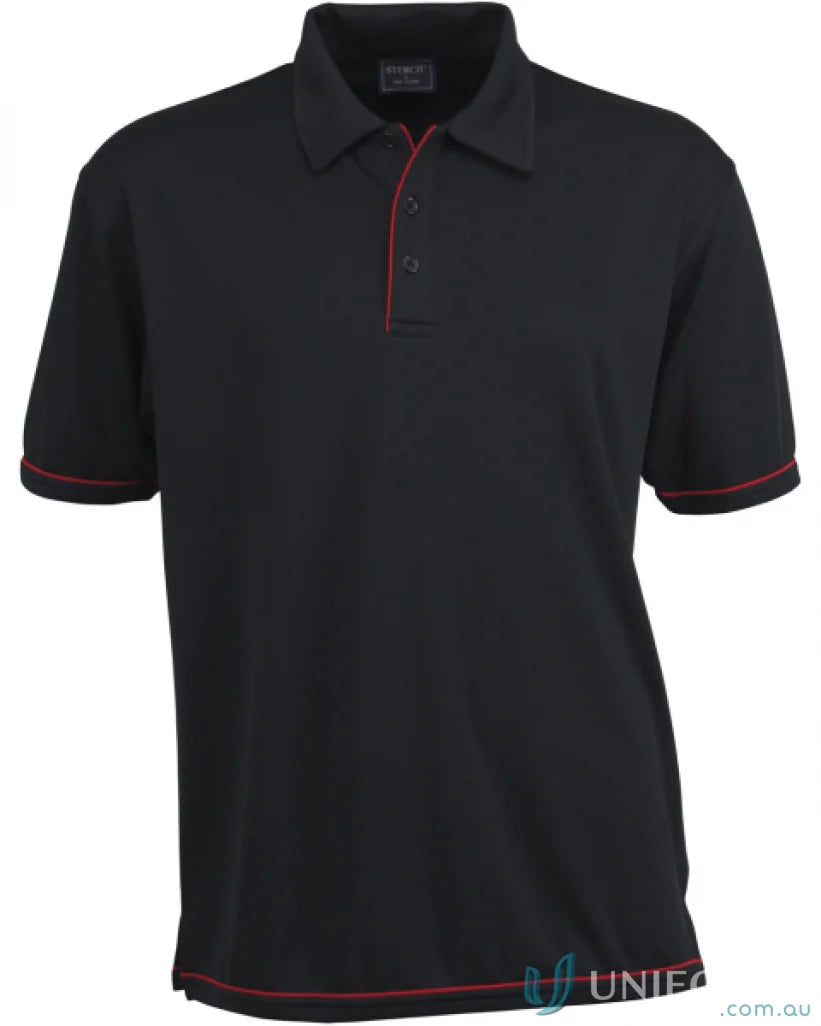 Stencil 1010B Cool Dry 2 Polo in Black/Red