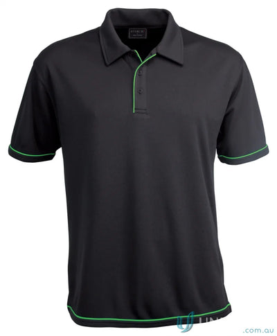 Stencil 1010B Cool Dry 2 Polo in Charcoal/Lime
