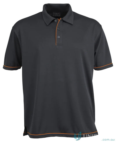 Stencil 1010B Cool Dry 2 Polo in Charcoal/Orange