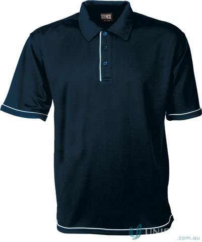 Stencil 1010B Cool Dry 2 Polo in Navy/White