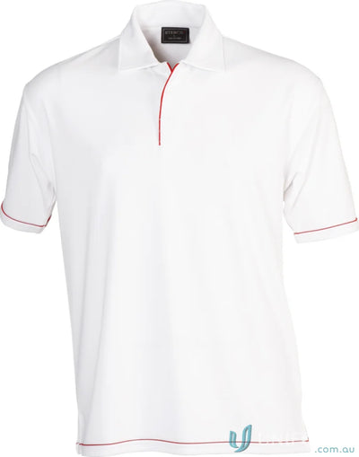 Stencil 1010B Cool Dry 2 Polo in White/Red