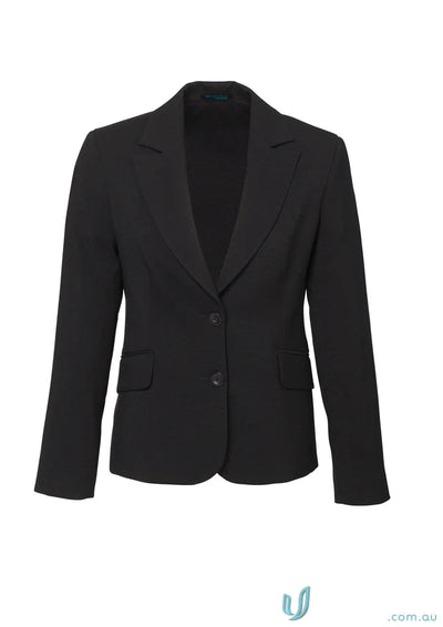 Black two-button blazer from Cool Stretch Mid Length Ladies Jacket collection