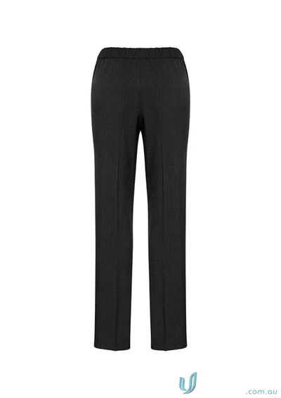 Black straight-leg trousers from Cool Stretch Ultra Comfort Waist Pant collection for women