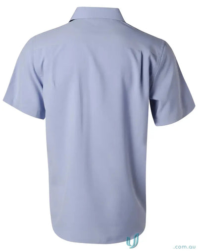 Light blue m7600s mens cooldry short sleeve Winning Spirit Health Shirt for hot days