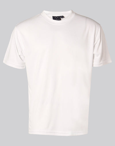 Ts23 cooldry white crew-neck short sleeve cotton t-shirt