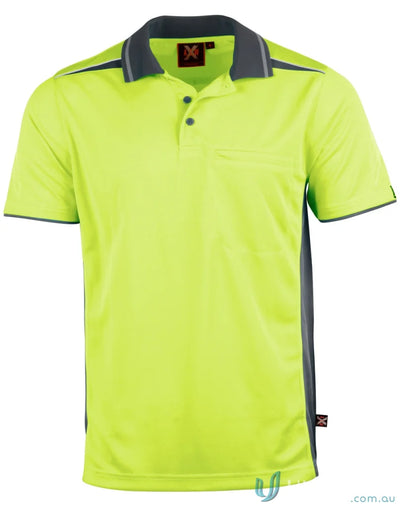 High-visibility short-sleeved cooldry vented polo shirt from the PS210 Unisex Cooldry® line for staying cool