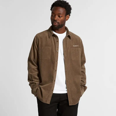 Mens Shirts 5419-Walnut Corduroy Shirt