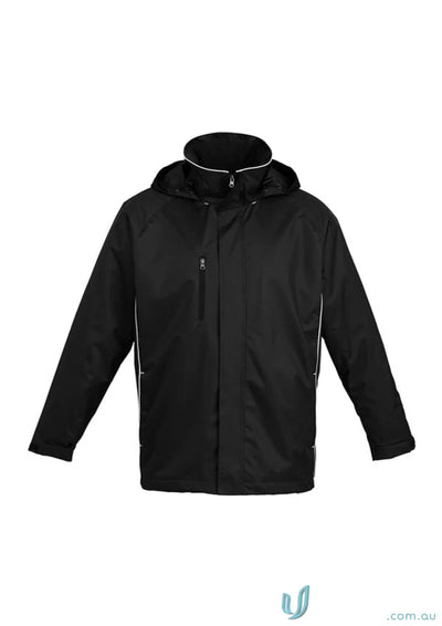 Core Jacket J236ML waterproof unisex jacket with removable hood and white piping