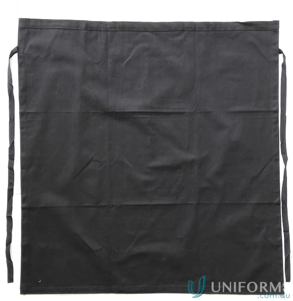 Bocini WA0392 Cotton Drill Three Quarter Apron Without Pocket in Black