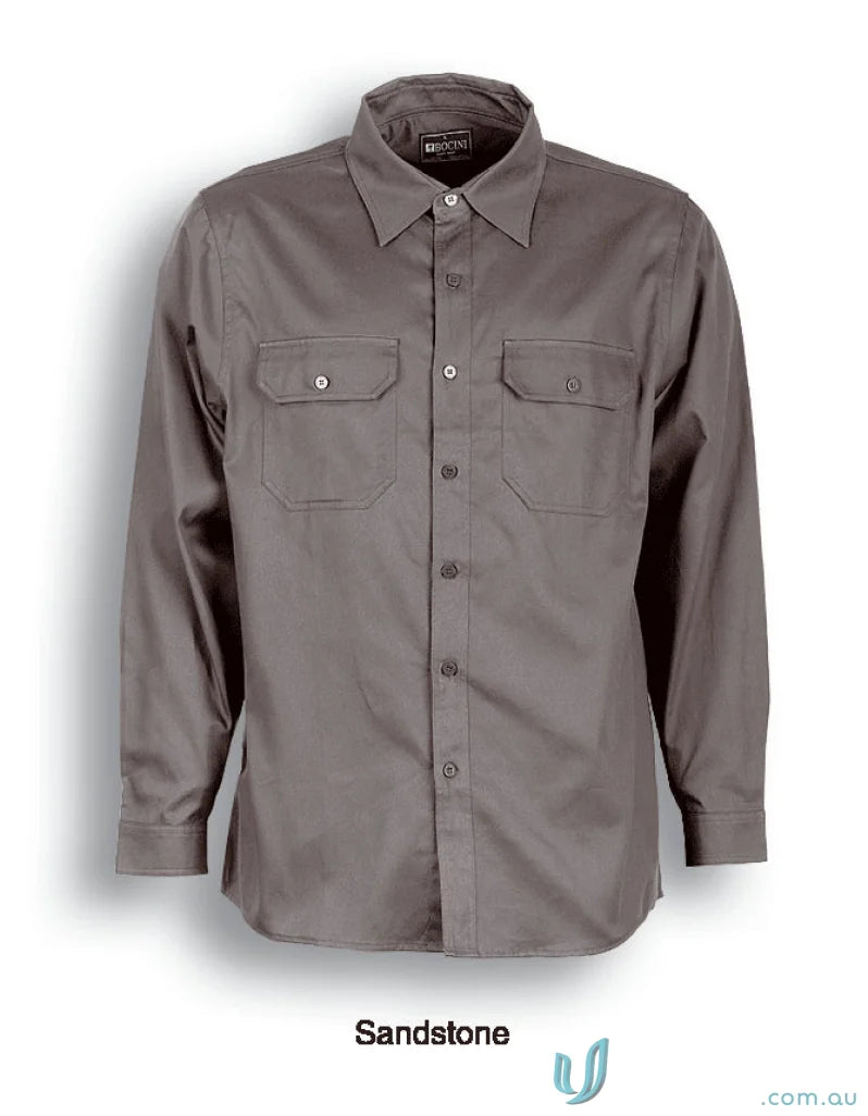 Bocini WS0680 Cotton Drill Work LS Shirt