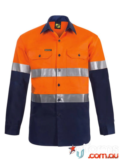 WorkCraft WS6030 Cotton Shirt With CSR Tape in orange