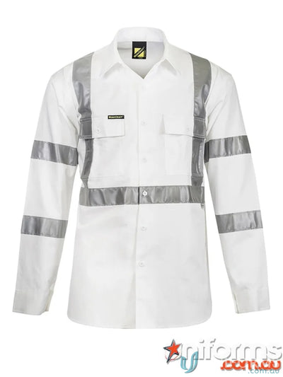 WorkCraft WS3222 Cotton Shirt With CSR Tape front product image