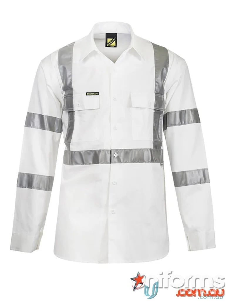 WorkCraft WS3222 Cotton Shirt With CSR Tape front product image