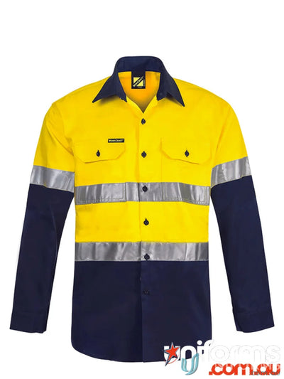 WorkCraft WS6030 Cotton Shirt With CSR Tape in yellow