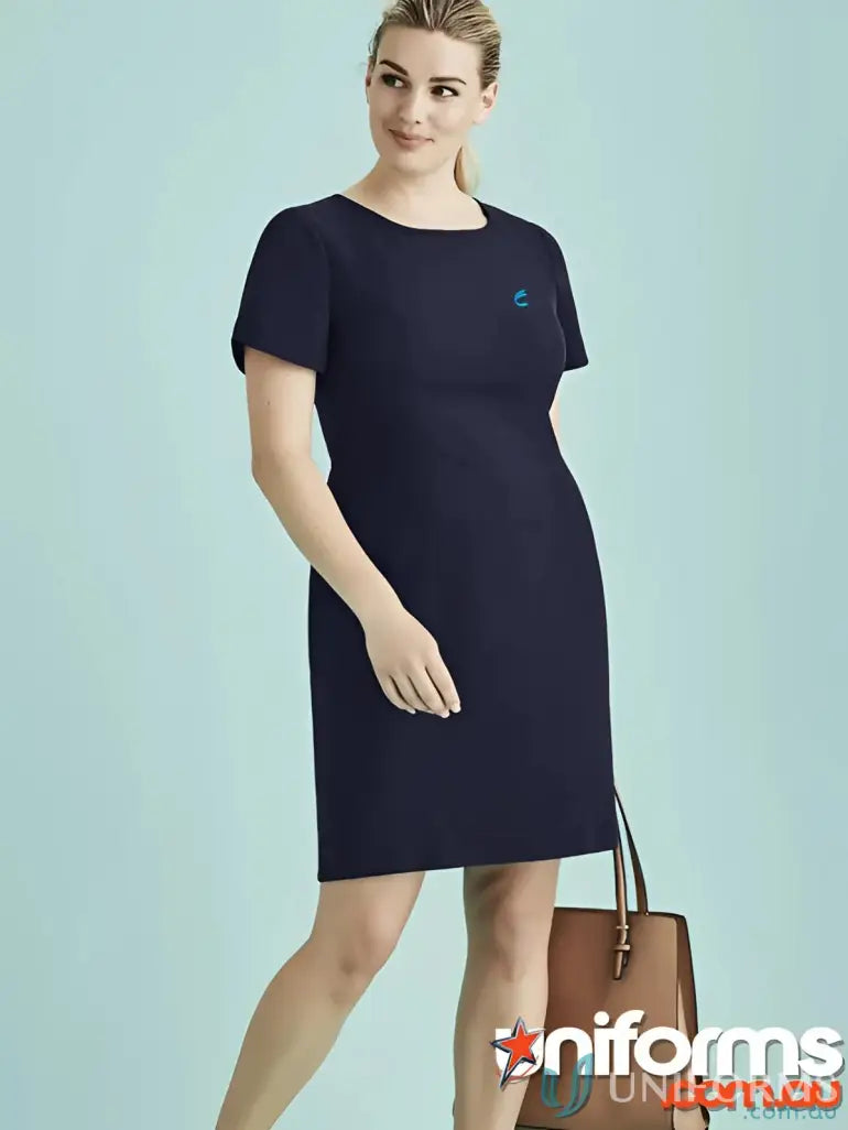 Navy blue short sleeve dress from CR EM Ladies Shift Dress collection