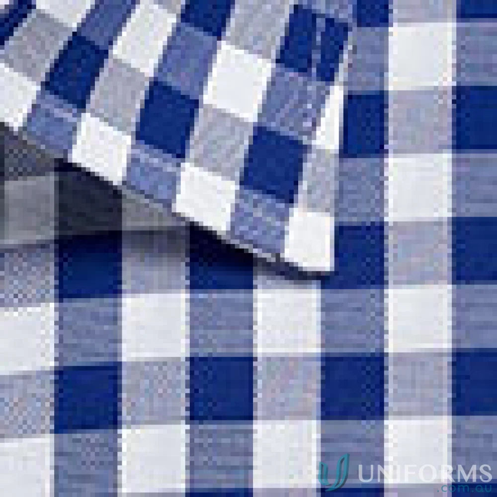 Degraves royal oxford long sleeve shirt in blue white gingham