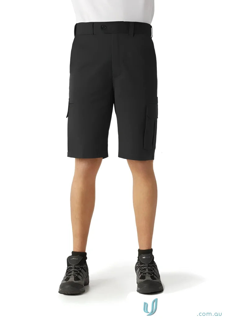 Mens Detroit Short in black with Biz Flexi-Band waistband from Biz Collection Detroit