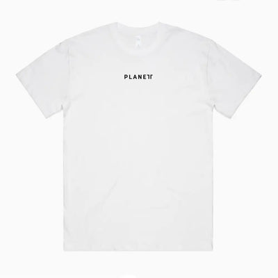 White t-shirt.