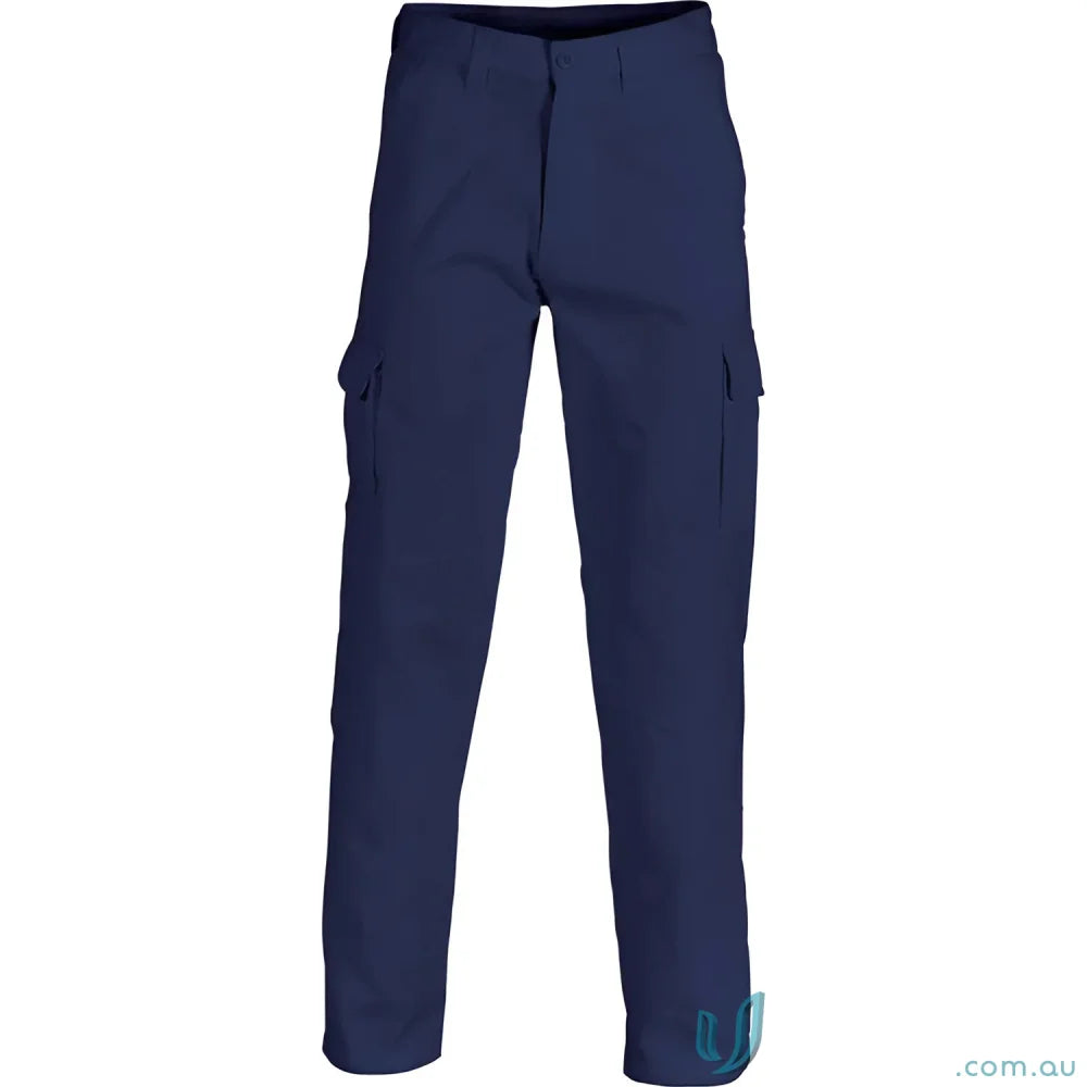 Navy blue DNC Cotton Drill Cargo Pants perfect for casual style and comfort