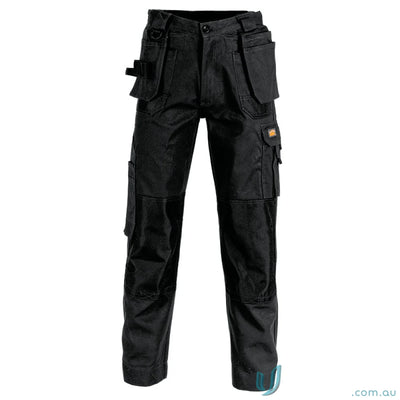 Black DNC Duratex Cotton Duck Weave Tradies Cargo Pants with multiple utility pockets