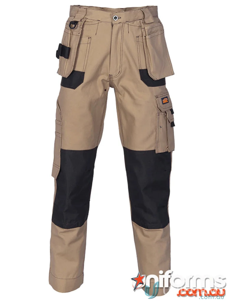 DNC Duratex Cotton Duck Weave Tradies Cargo Pants with multiple pockets and reinforced knees