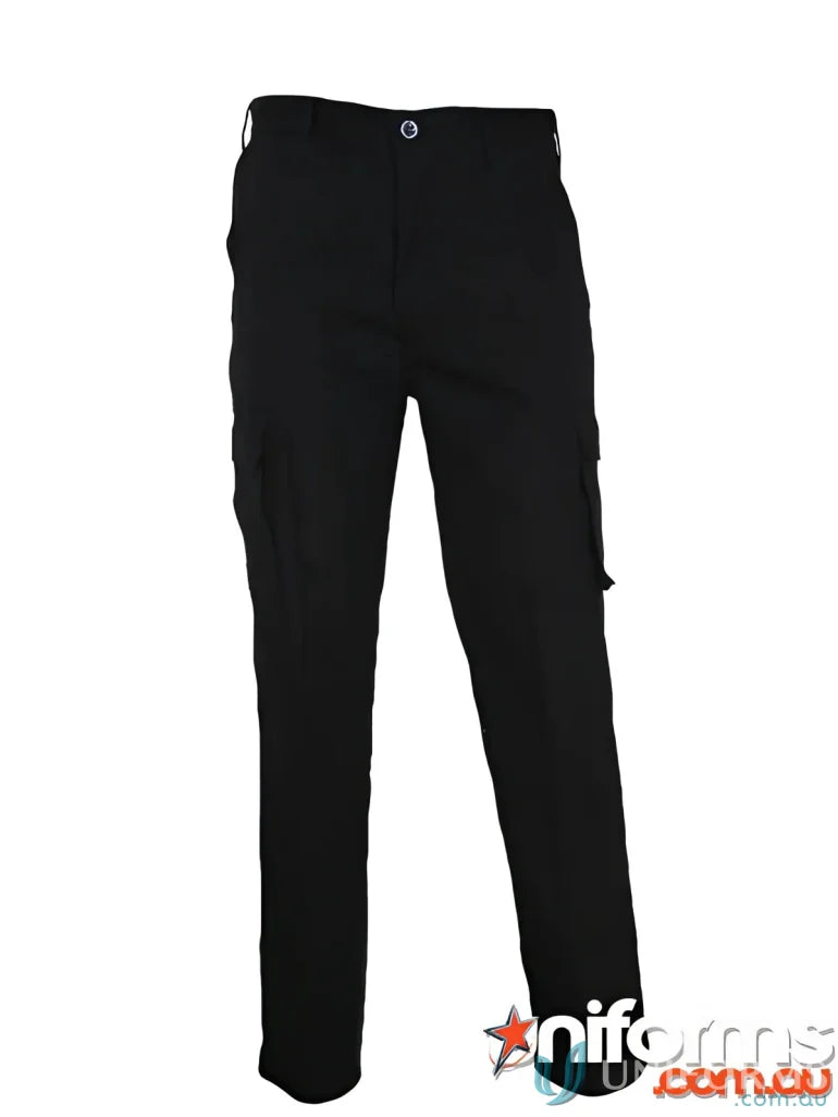 Black DNC lightweight cool-breeze cotton cargo pants for a breezy everyday look