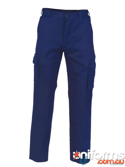 Blue DNC Lightweight Cool-Breeze Cotton Cargo Pants perfect for casual wear