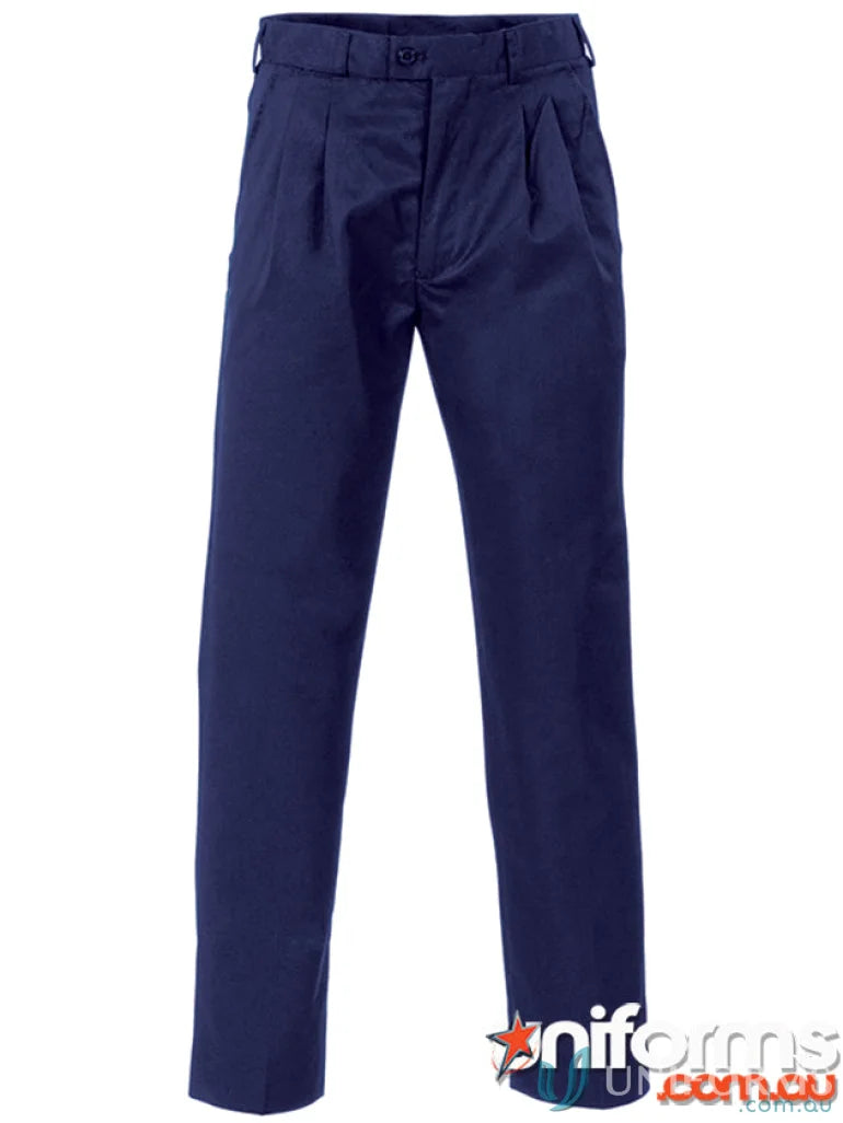 Navy blue DNC Pleat Permanent Press Trouser for uniforms and workwear