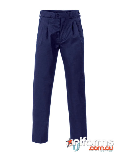 Navy blue DNC Pleat Permanent Press Trouser ideal for uniforms and workwear
