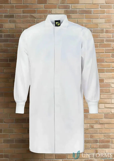 WorkCraft WJ3011 DustCoat With Internal Pocket in White front product image