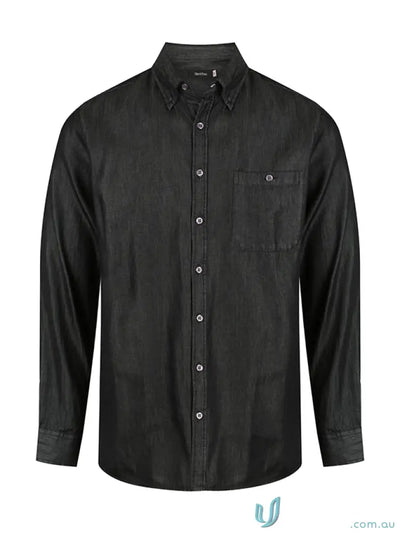 Dylan Denim L/S Shirt in vintage blueindigo blue for work uniforms and casual style