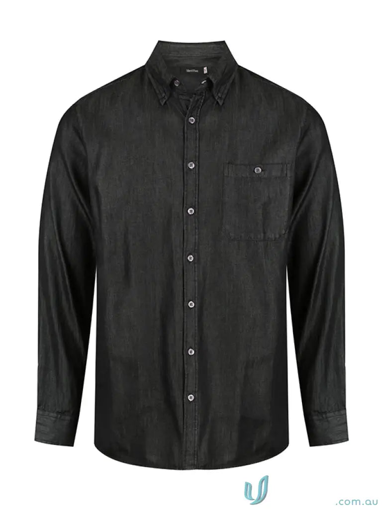 Dylan Denim L/S Shirt in vintage blueindigo blue for work uniforms and casual style