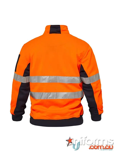 Eilbeck Cranes WT8013-OrangeNavy EILBECK Half Zip Taped Pullover