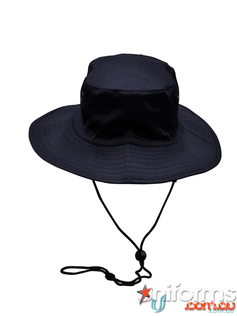 Navy Sun Hat with Chin Strap from Eldarin Brimmed Hat, perfect for uniforms and workwear