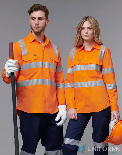 Matching high-vis rail lightweight safety outfits with bio motion perforated reflective for stay cool