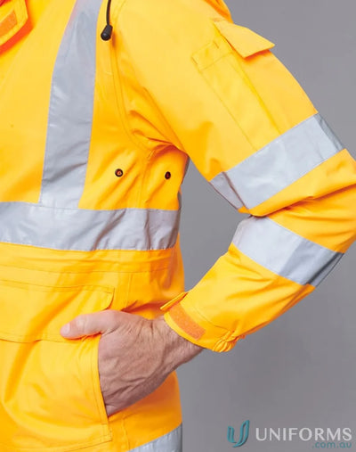 Eldarin (EMB) Vic Rail HiVis Jacket with reflective stripes and multiple pockets for uniforms