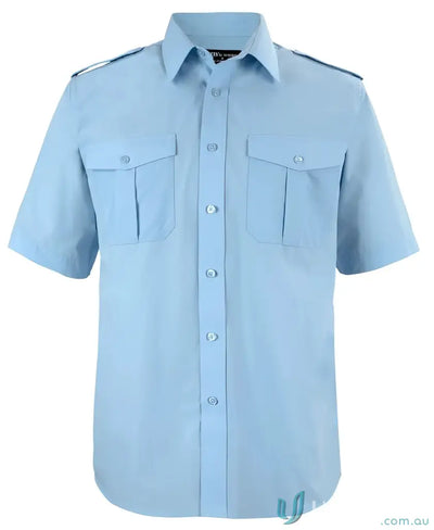 JBs 6ES Epaulette SS Shirt in Blue