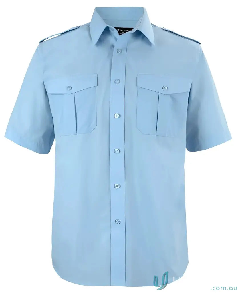 JBs 6ES Epaulette SS Shirt in Blue