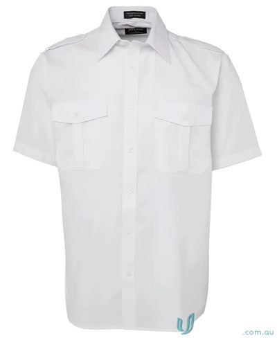 JBs 6ES Epaulette SS Shirt in White