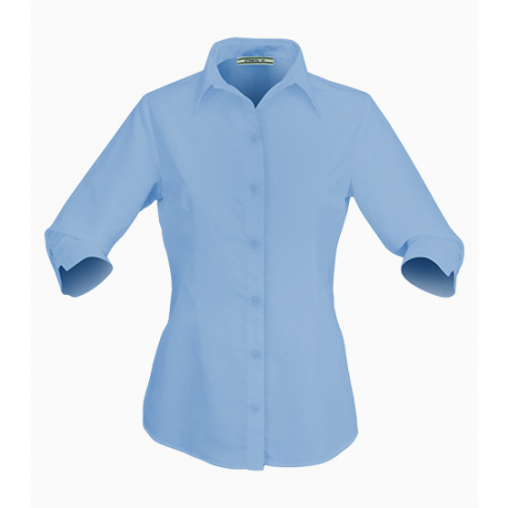 breathable shirt 2161Q Essential Ladies' 3Q Sleeve Cotton Blend Shirt