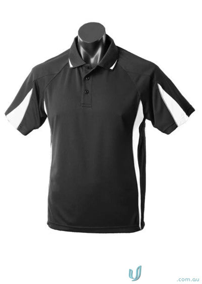 Aussie Pacific 1304 Eureka Polo in Black/White