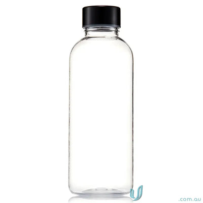 Clear plastic Tritan water bottle with black cap for Everton 600ml Tritan Water Bottle