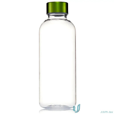 Clear Everton 600ml Tritan water bottle with green cap, BPA free tritan water bottle