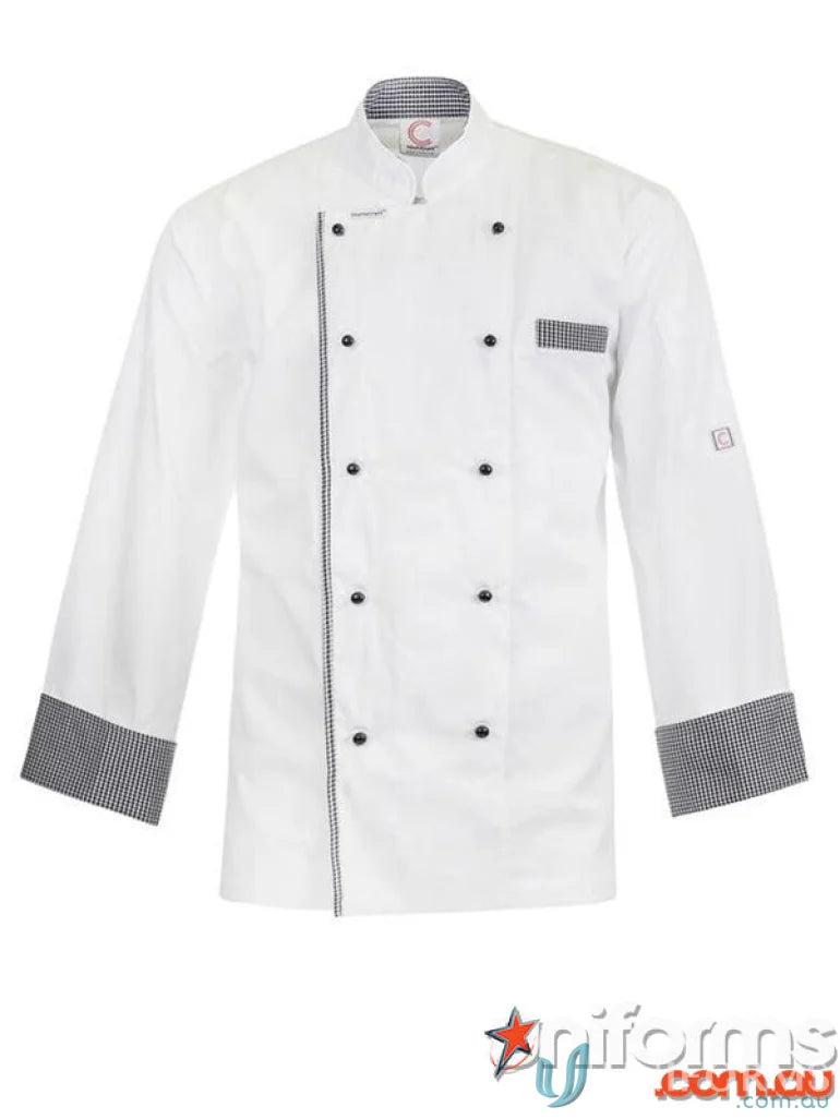 WorkCraft CJ044 Executive Chef Jacket Vent L/S front product image