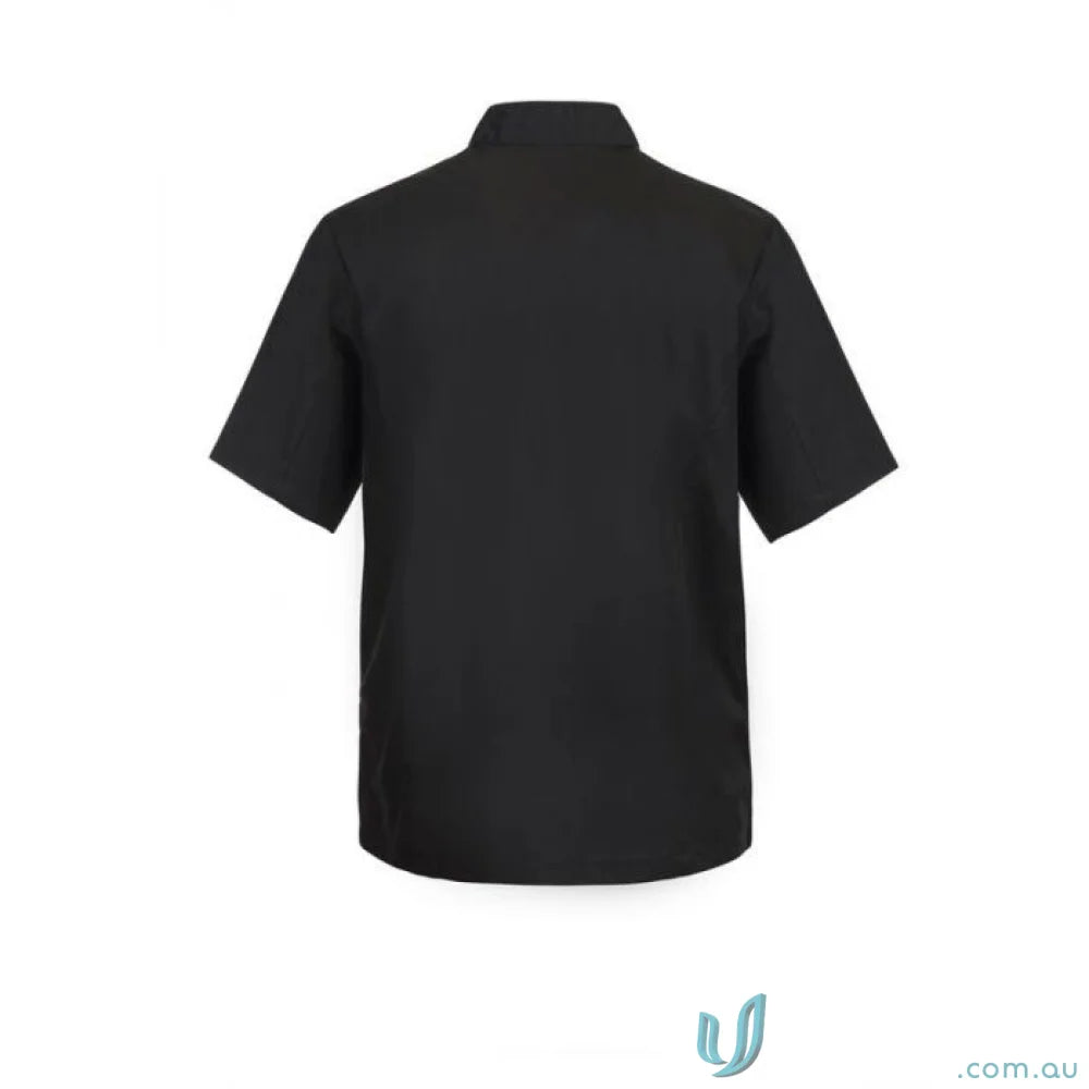 WorkCraft CJ052 Executive Chef Light SS Jacket with press studs in black