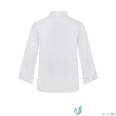 WorkCraft CJ051 Executive Chef LS Jacket With Press Studs in white
