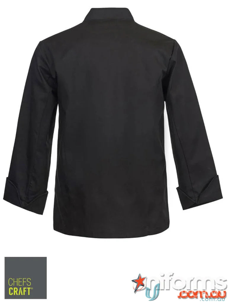 WorkCraft CJ039 Executive L/S Chef Press Stud Jacket