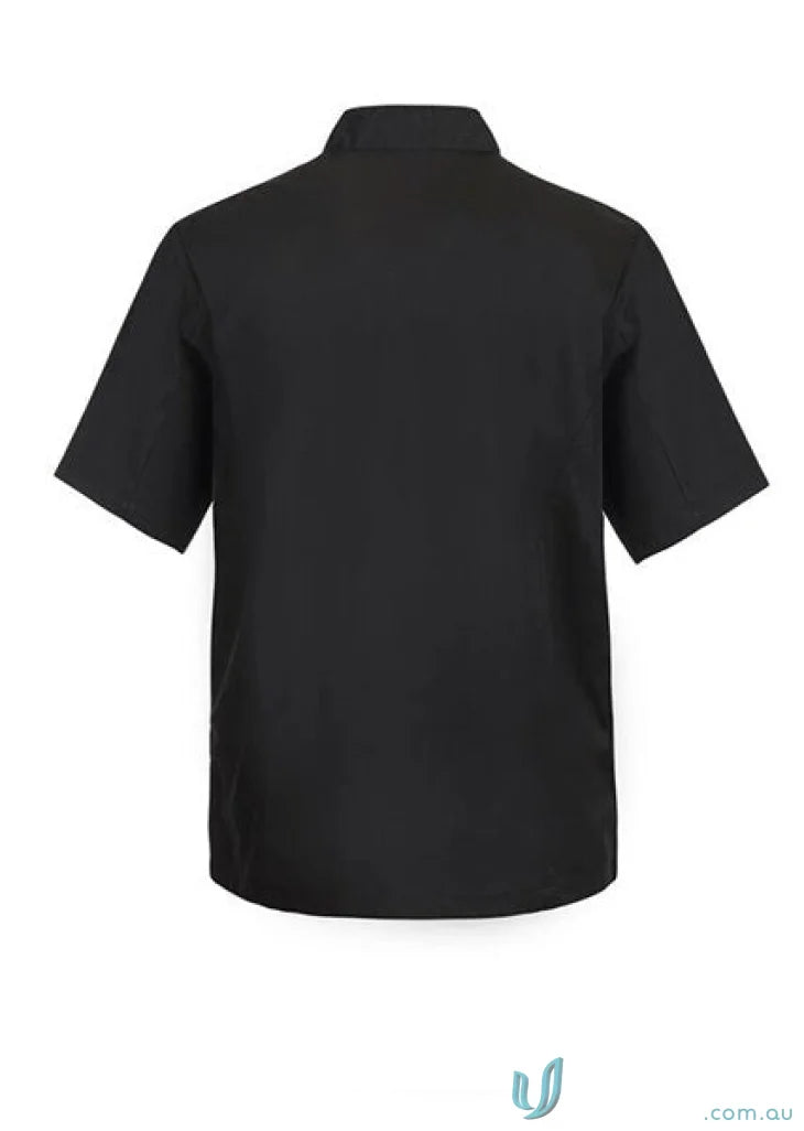WorkCraft CJ049 Executive Lightweight SS Chef Jacket in Black