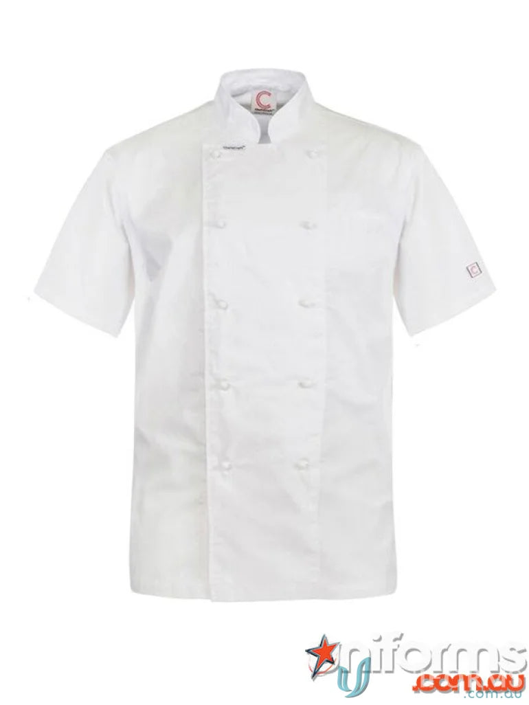 WorkCraft CJ049 Executive Lightweight SS Chef Jacket in White