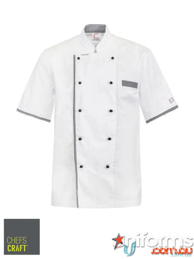 WorkCraft CJ042 Executive S/S Vented Chef Jacket front product image
